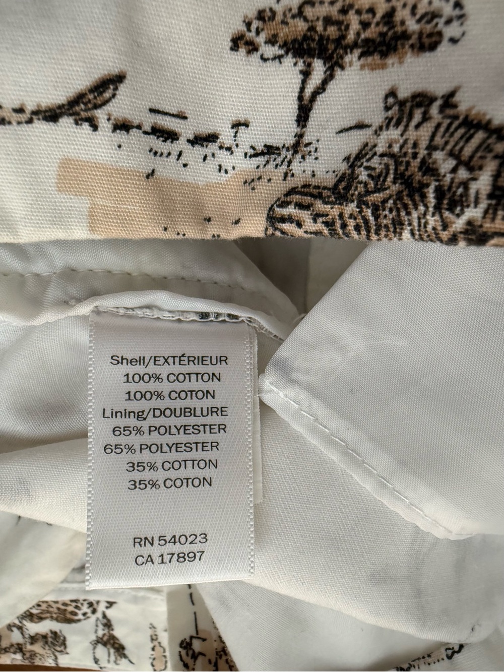 Banana Republic white and tan Size 4 Safari Animal Print Cotton Shorts - Picture 10 of 10